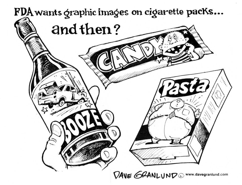  FDA  PLAN FOR CIGARETTE WARNINGS by Dave Granlund