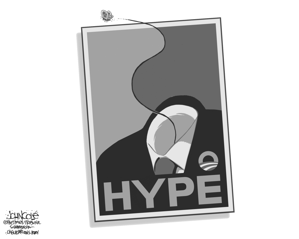 Obama hype BW