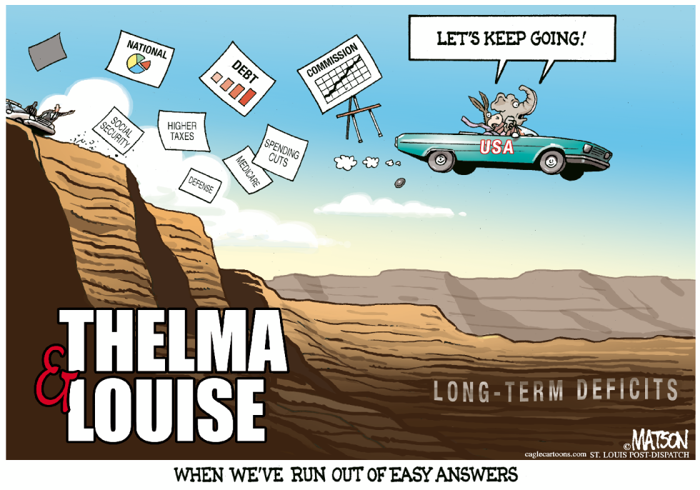 Thelma & Louise Run From Deficit Commission Recommendations-COLOR