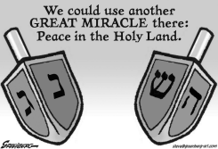 HANUKKAH PEACE BW by Steve Greenberg