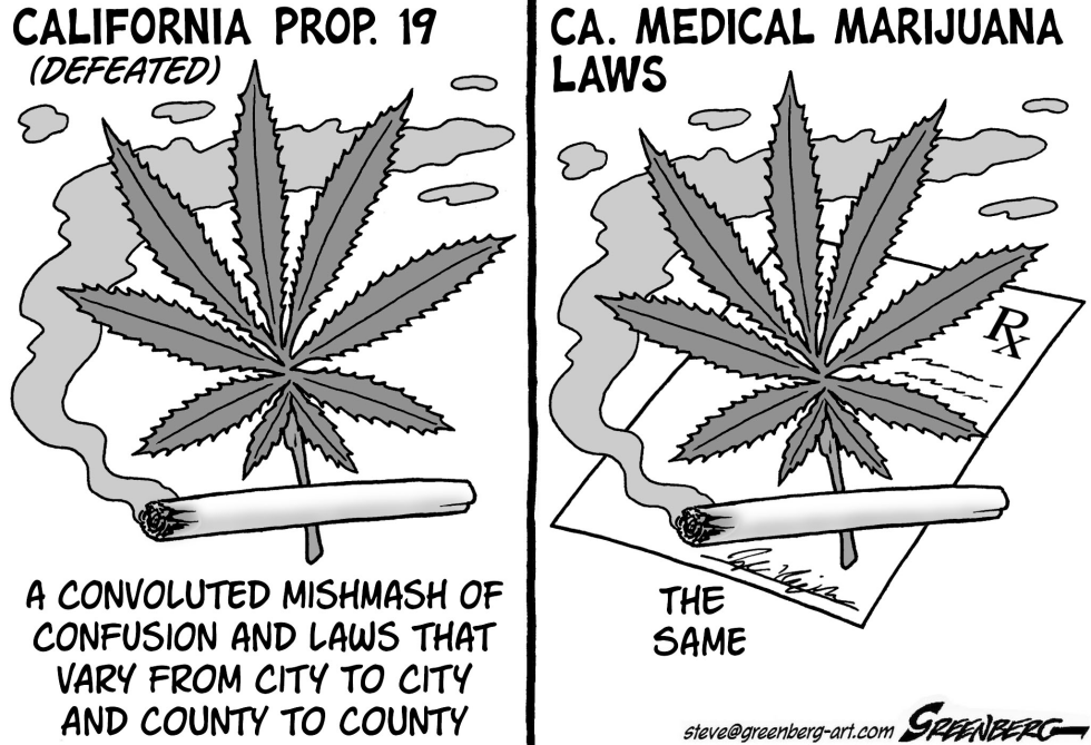 CALIF Marijuana laws bw