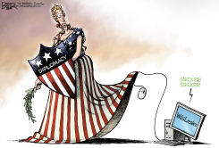 SNEAKY WIKILEAKS  by Nate Beeler