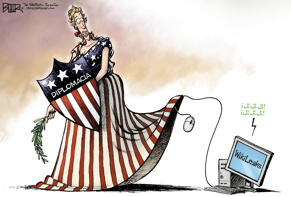  LA RISITA DISCRETA DE WIKILEAKS  by Nate Beeler