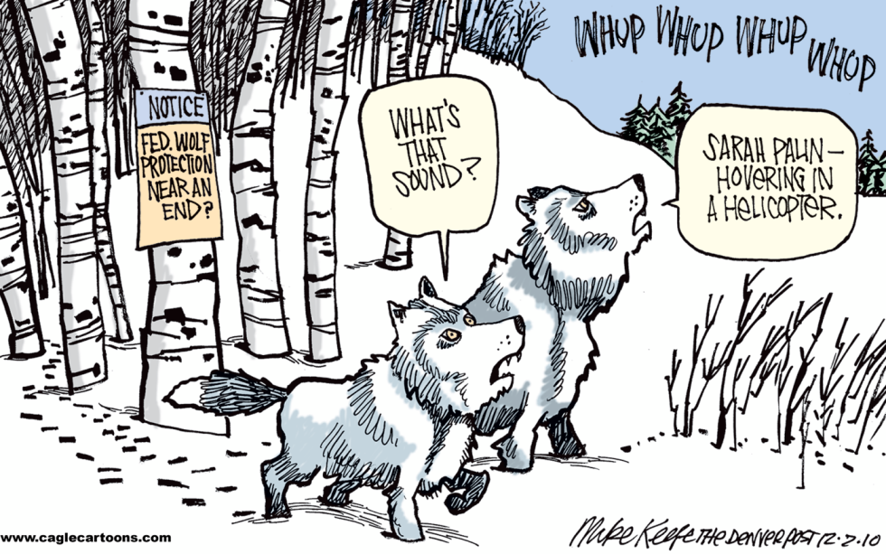  WOLF PROTECTION by Mike Keefe