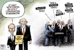 CONVERSATION DEFICIT  by Nate Beeler