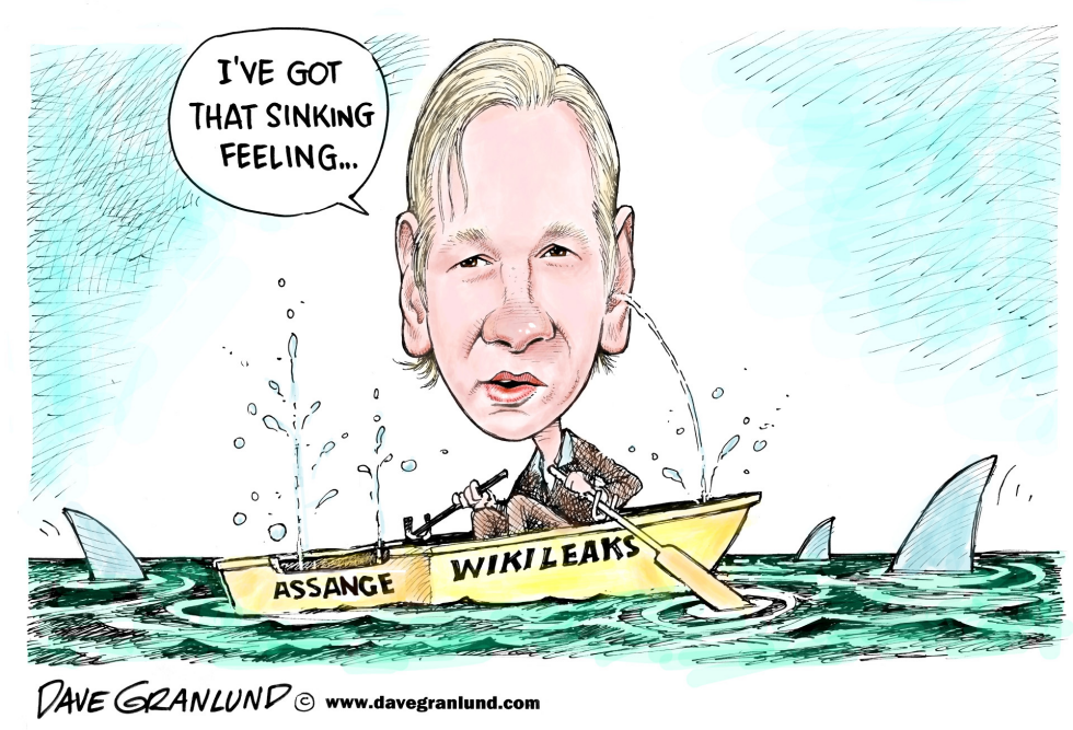  WIKILEAKS ASSANGE by Dave Granlund