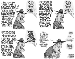 DONT ASK DONT TELL MARINES BW by John Cole