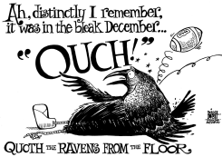 RAVENS LOSE TO STEELERS, B/W by Randy Bish