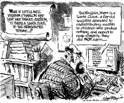 YES VIRGINIA, THERE IS A SANTA CLAUS, BUT by Jim Day