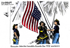 NO HEALTH FUNDS FOR 9/11 WORKERS by Jimmy Margulies