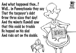 LOCAL- PA RENDELLS DEBT, B/W by Randy Bish