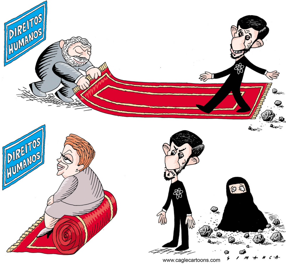 Ahmadinejad, Lula y Dilma Rousseff