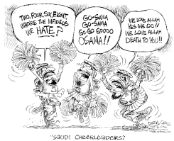 SAUDI CHEERLEADERS by Daryl Cagle