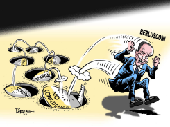 BERLUSCONI SURVIVES  by Paresh Nath