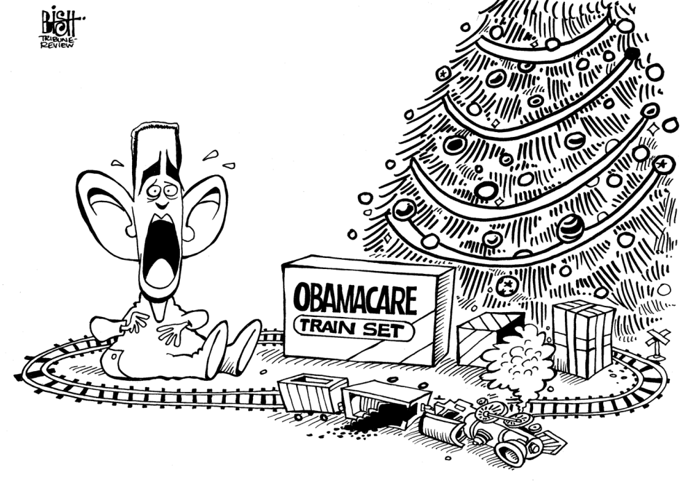 OBAMACARE DERAILED, B/W