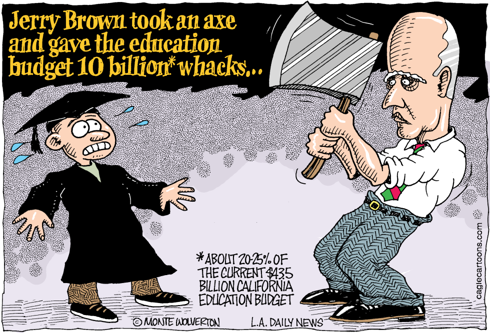 Brown to whack education COLOR