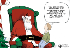SANTA ASSANGE by Cam Cardow