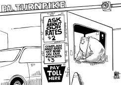 LOCAL- PA TURNPIKE TOLLS, B/W by Randy Bish