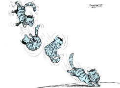 SILVIO BERLUSCONI LANDS ON HIS FEET  by Petar Pismestrovic