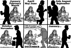 HOMELESS CHRISTMAS BW by Steve Greenberg