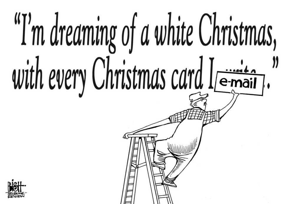 EVERY CHRISTMAS CARD I WRITE, B/W