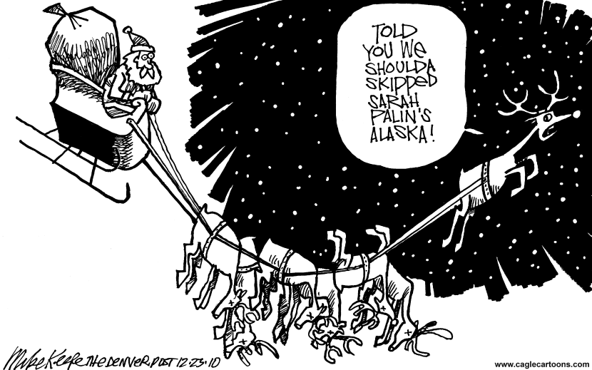Santa over Alaska