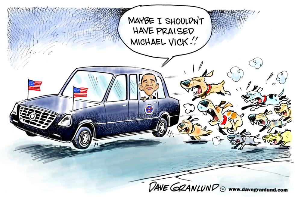 Obama and Michael Vick remarks