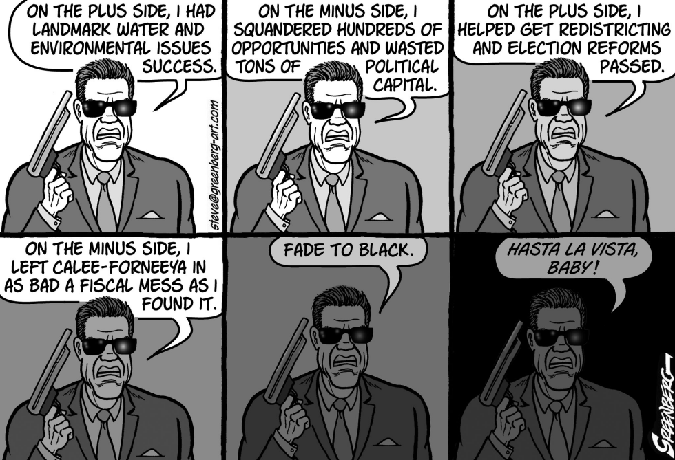 CALIF Schwarzenegger Farewell bw
