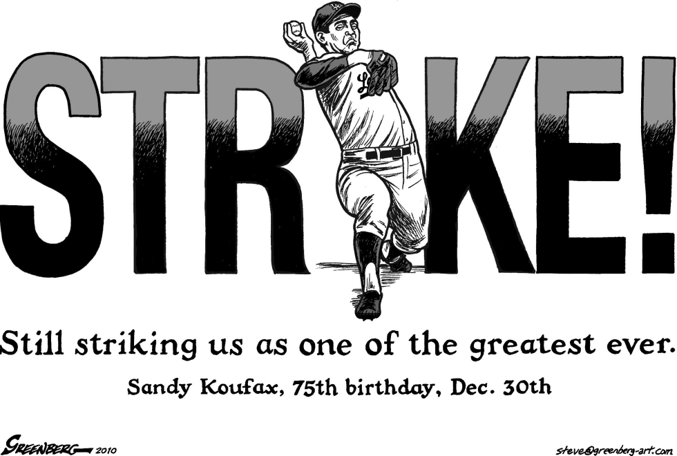 Sandy Koufax 75th bw