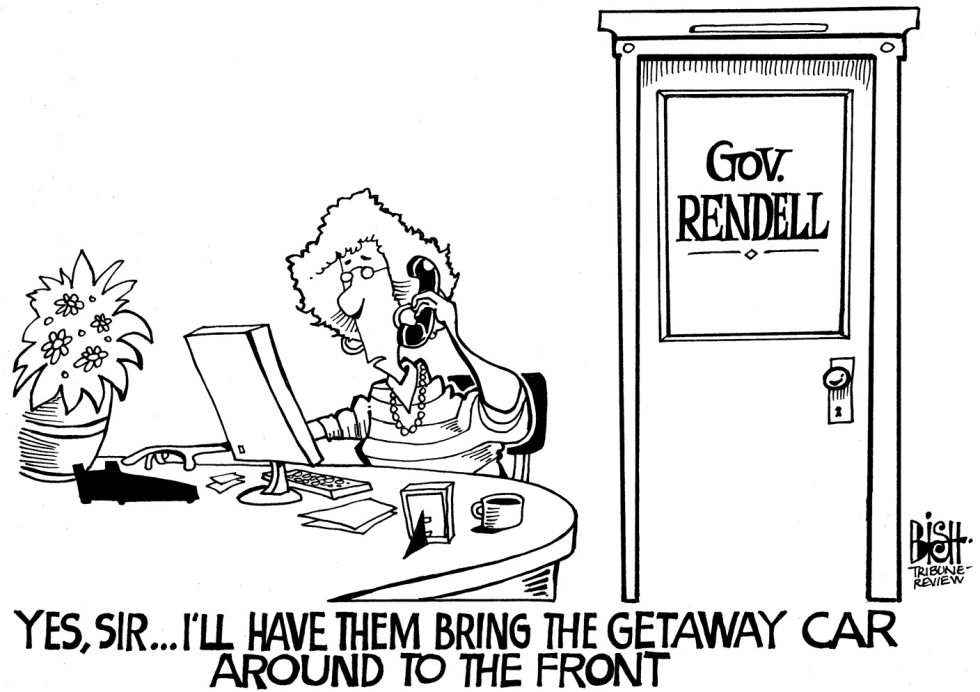 LOCAL- PA, RENDELLS DEPARTURE, B/W