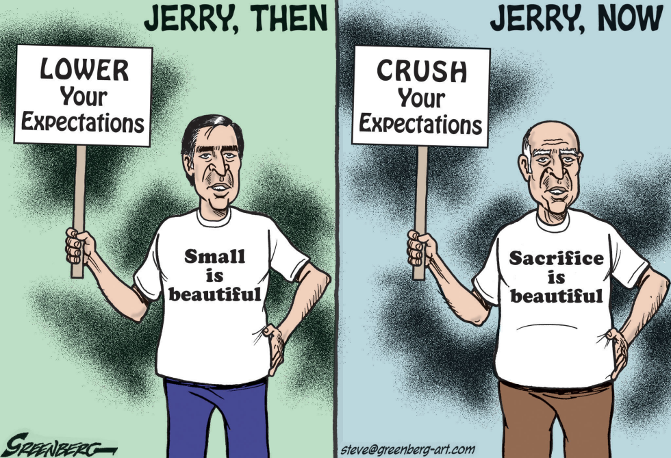 CALIF Jerry Brown then/now