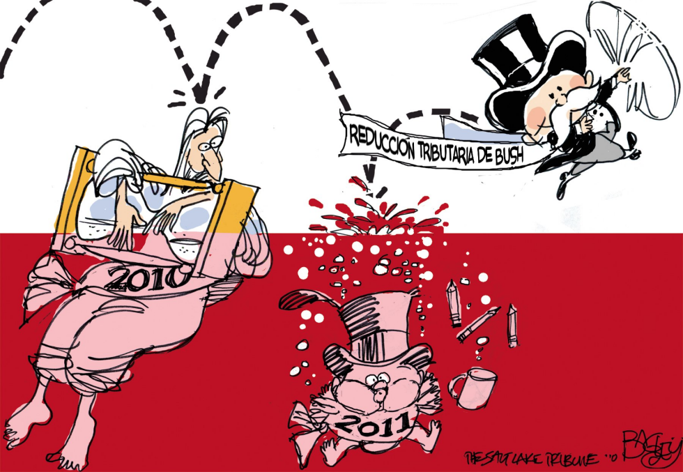  AHOGANDO AL AñO NUEVO  by Pat Bagley