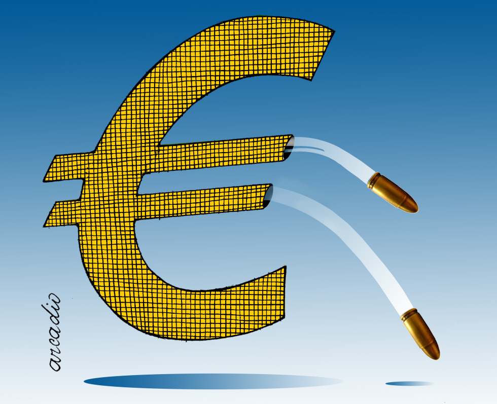 Un Euro debajo perfil