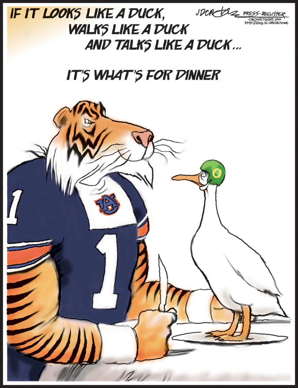 Tigers will eat Ducks for Dinner