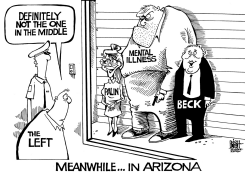 ARIZONA SHOOTING BLAME, B/W by Randy Bish