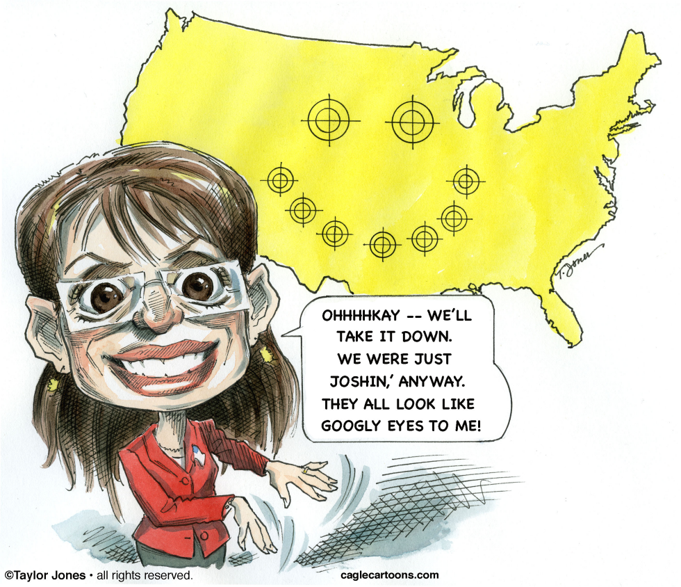 Sarah Palin in the crosshairs - COLOR