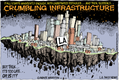 LAS CRUMBLING INFRASTRUCTURE  by Monte Wolverton