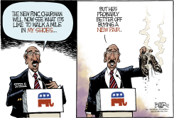 STEELE-TOE SHOES  by Nate Beeler