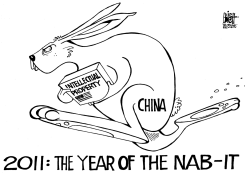 CHINA, INTELLECTUAL PROPERTY THEFT, B/W by Randy Bish