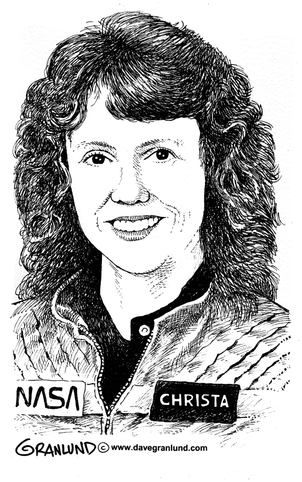 Christa McAuliffe illustration
