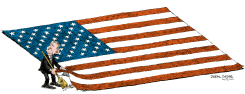 BUSH BROOM AND FLAG  by Daryl Cagle