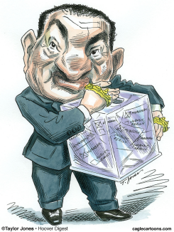 HOSNI MUBARAK HOLDS TIGHT -  by Taylor Jones