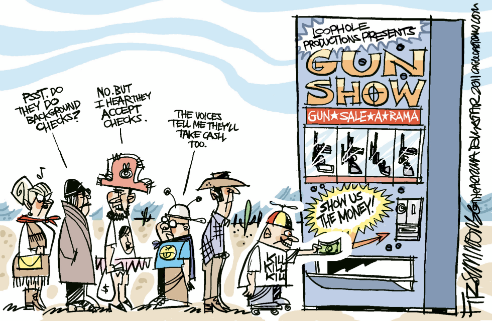  GUN SHOW LOOPHOLES by David Fitzsimmons