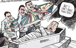 EGYPTIAN UPRISING  by Mike Keefe