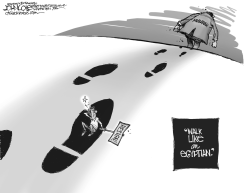 MUBARAK WILL NOT RESIGN BW by John Cole