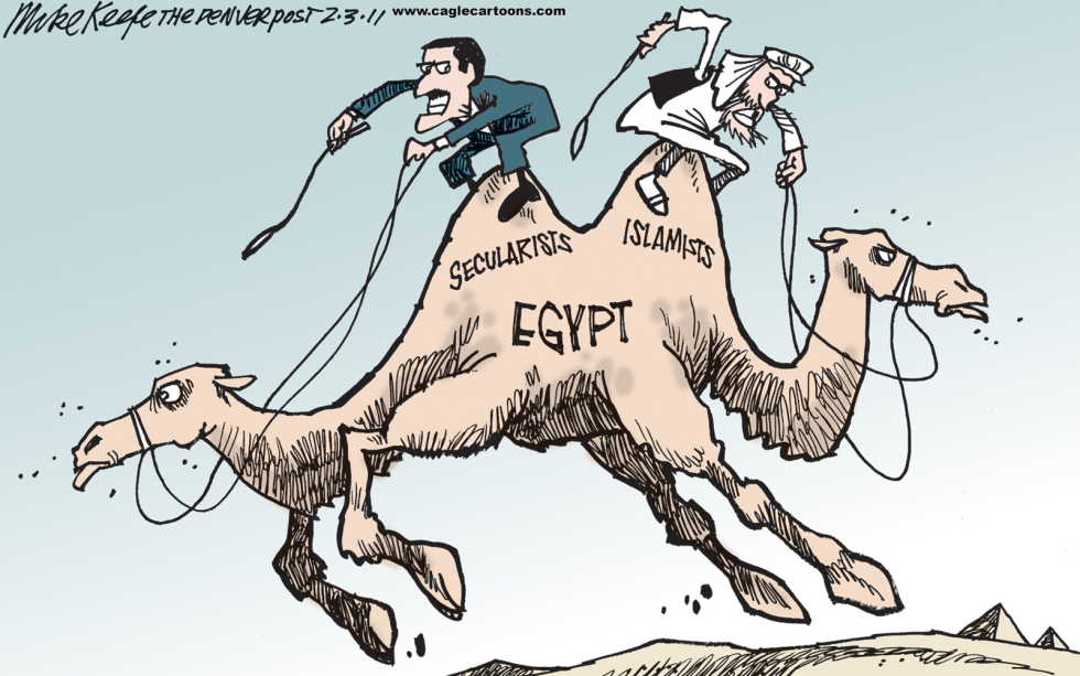  EGYPT'S FUTURE by Mike Keefe