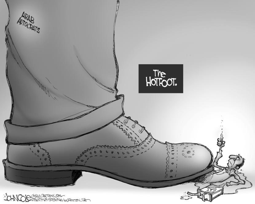 Mideast hotfoot BW