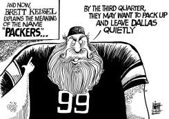 STEELERS AND PACKERS, B/W by Randy Bish