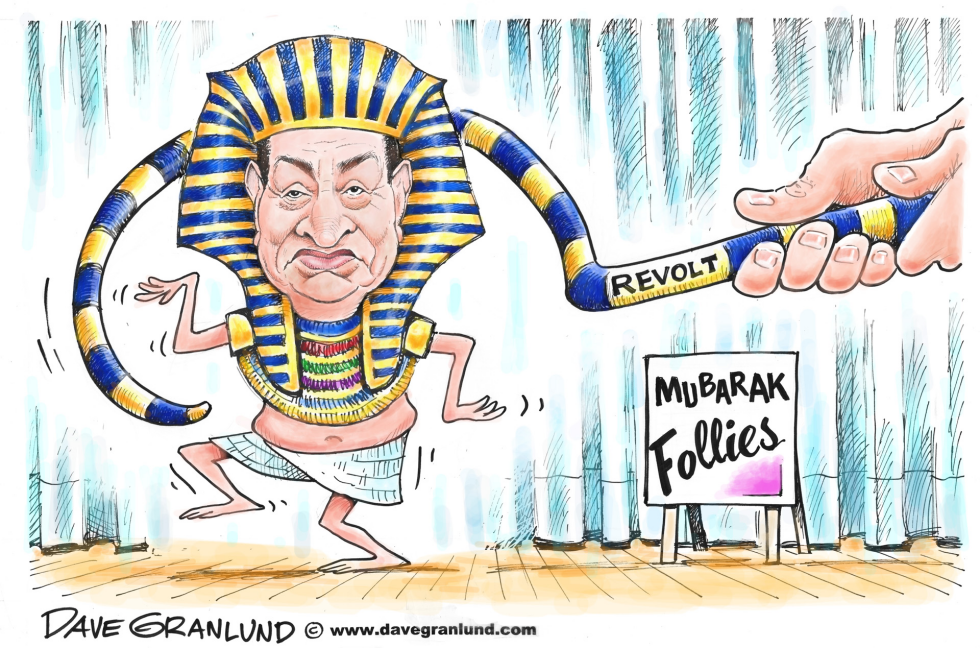  MUBARAK EXIT by Dave Granlund