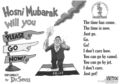 HOSNI MUBARAK PLEASE GO NOW by R.J. Matson